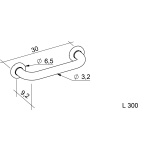 RVS Wandbeugel - 30 cm - Afbeelding 2